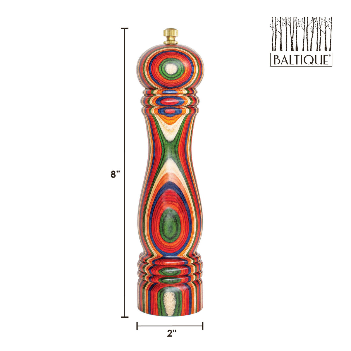 Totally Bamboo - Baltique Marrakesh Pepper Grinder with Adjustable Mill