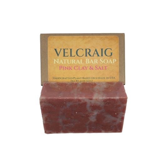 Pink Clay & Salt Natural Bar Soap — 4 oz