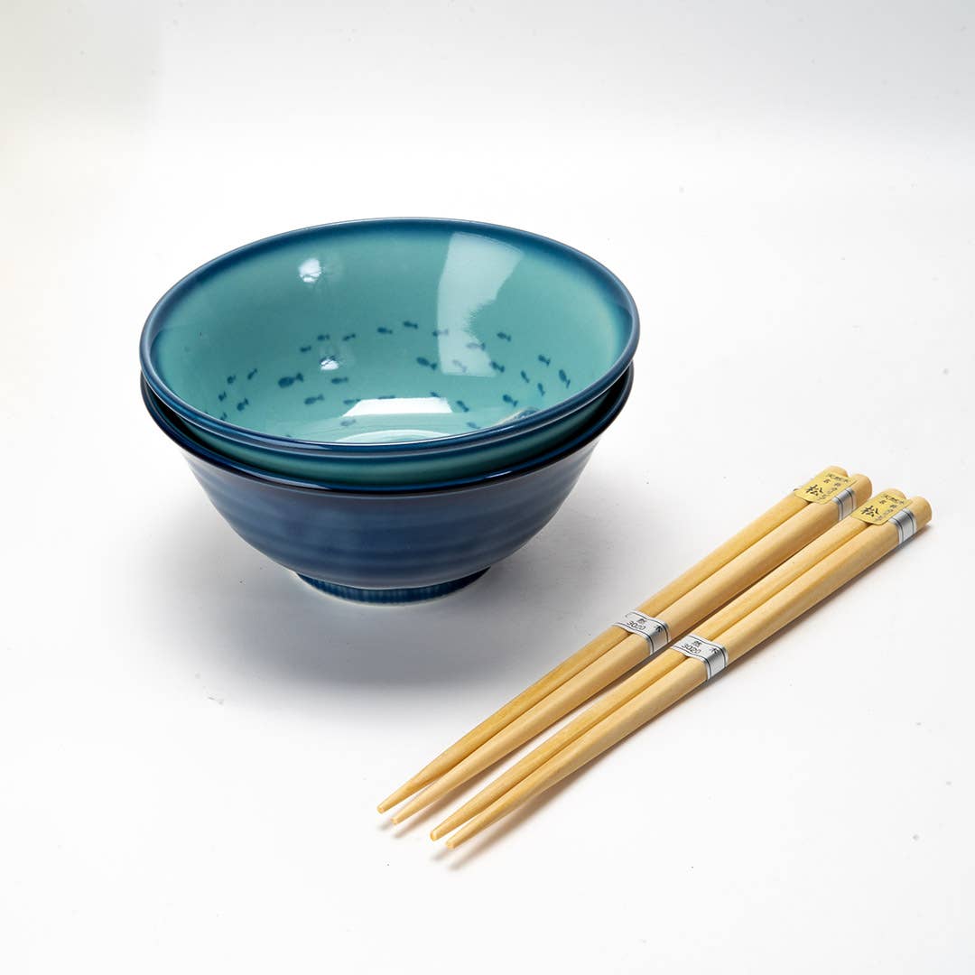 Urban Tokyo - 2 Piece Tayo 5"D Bowl Gift Set Jimbe Whale Shark