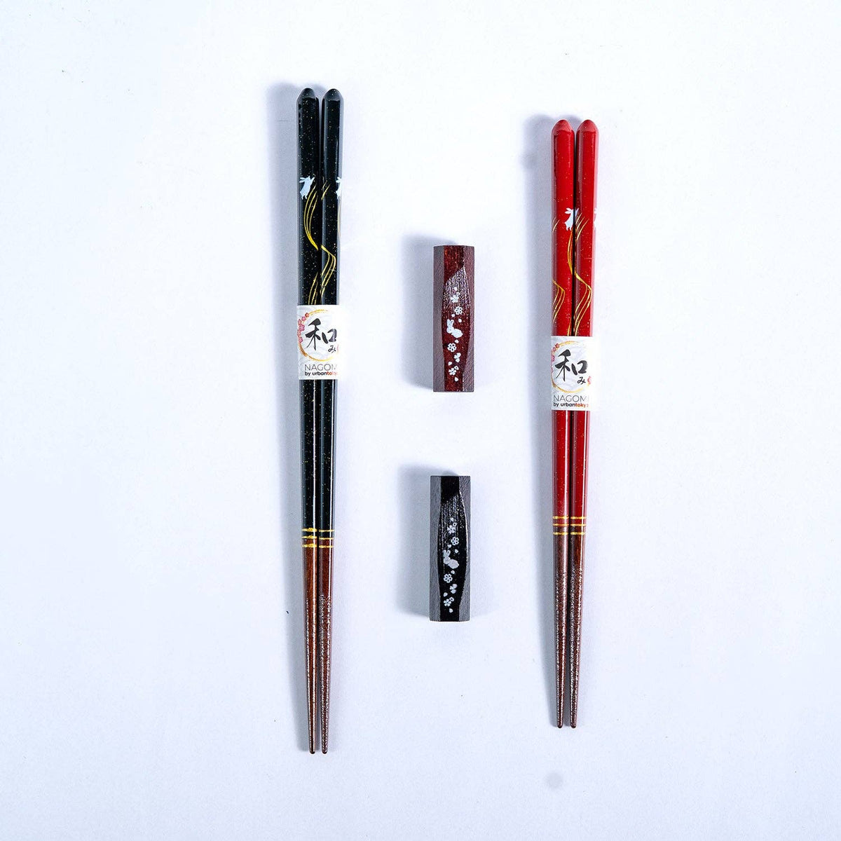 Urban Tokyo - Moon Rabbit 2 Pair Chopsticks and Chopsticks Rests Gift Set