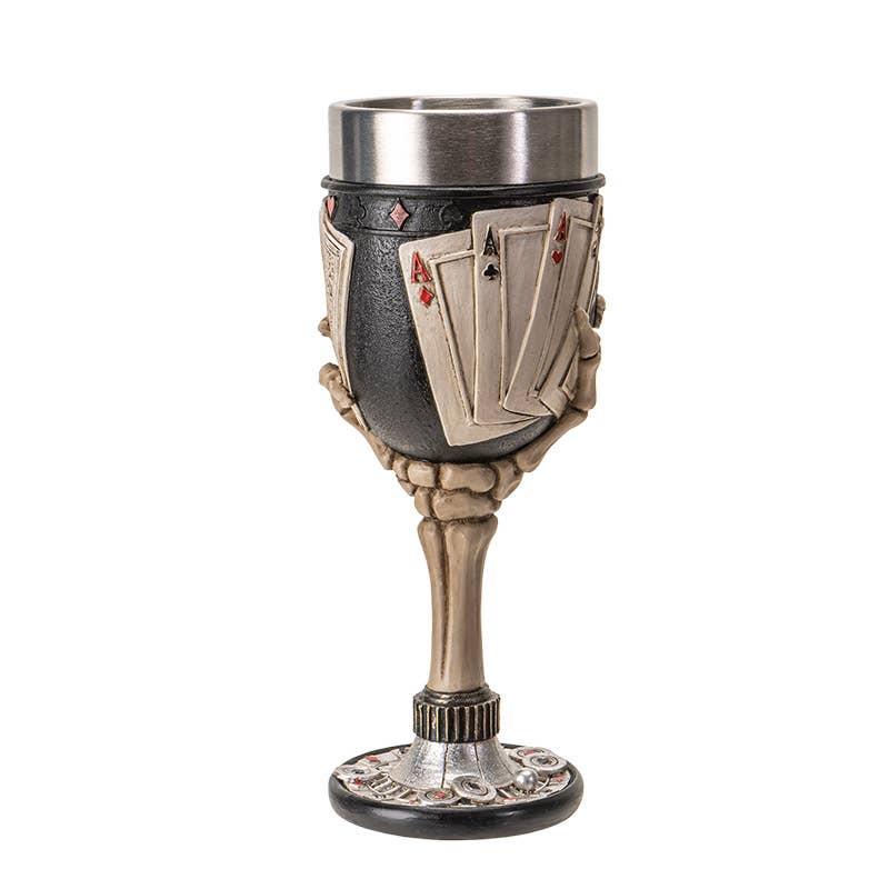 Pacific Trading - Poker Hand Wine Goblet