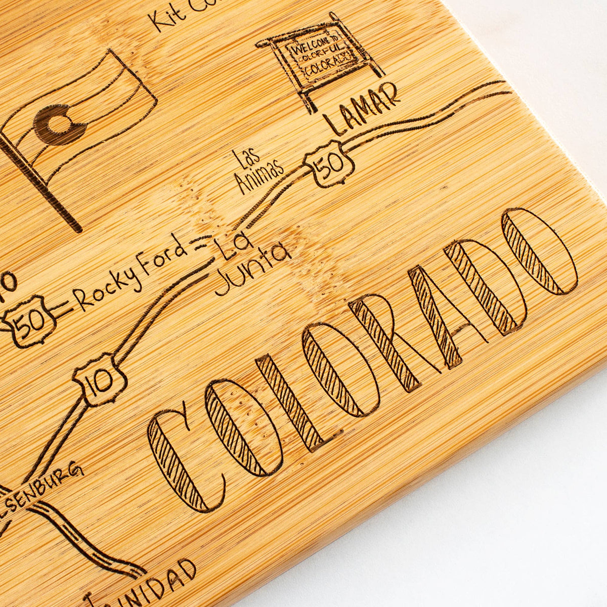 Totally Bamboo - Destination Colorado Cutting Board with Engraved Artwork