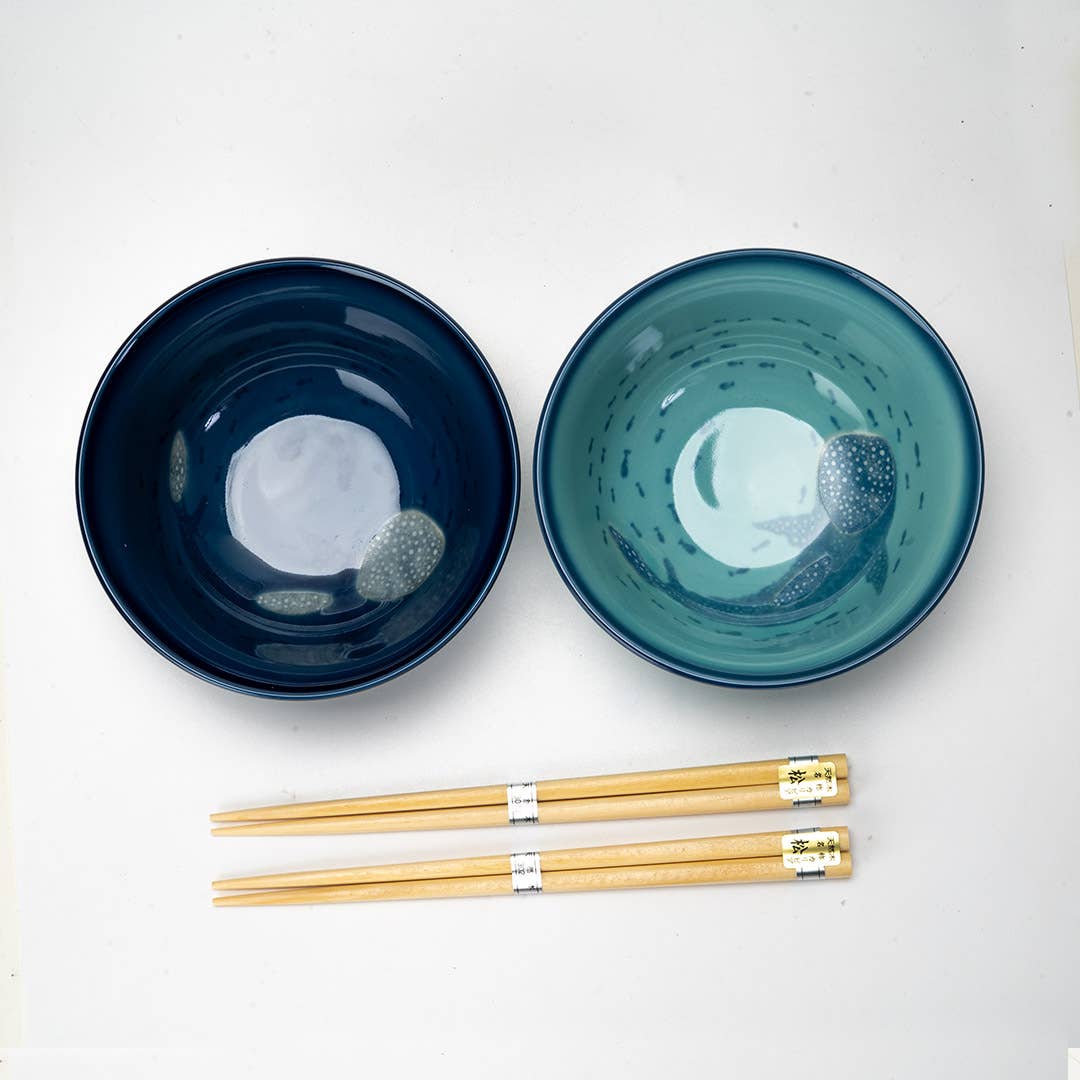Urban Tokyo - 2 Piece Tayo 5"D Bowl Gift Set Jimbe Whale Shark