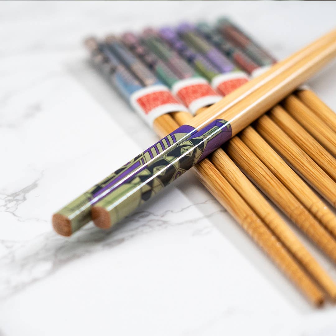 Pacific Trading - Frank Lloyd Wright Imperial Hotel Peacock 5PC Chopstick Set