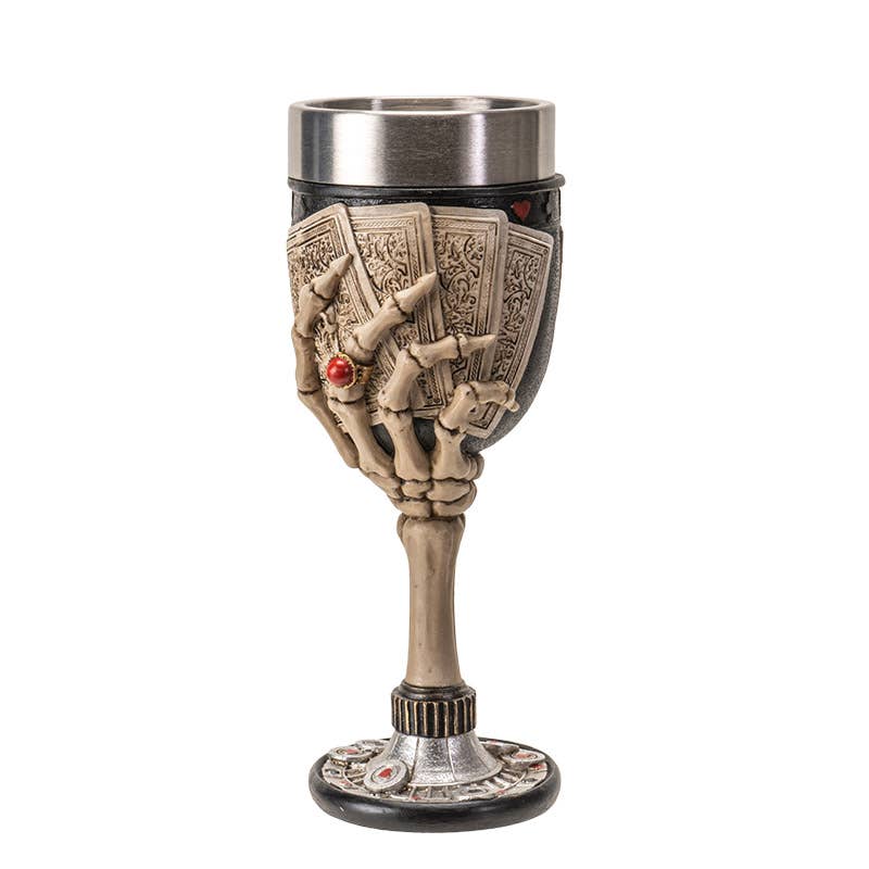 Pacific Trading - Poker Hand Wine Goblet