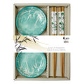 Urban Tokyo - Bamboo 2 Pair Wooden Chopsticks and Sauce Dish Gift Set