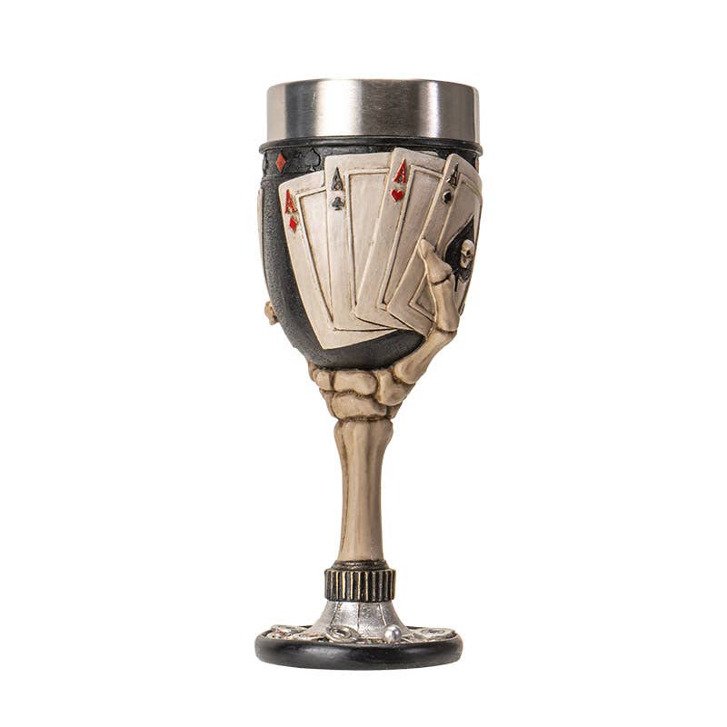 Pacific Trading - Poker Hand Wine Goblet