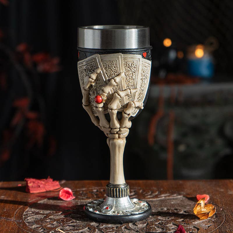 Pacific Trading - Poker Hand Wine Goblet