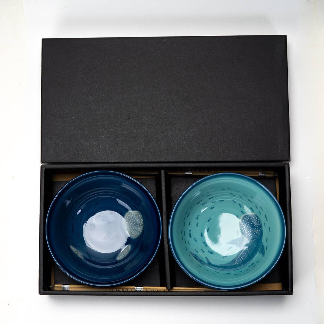 Urban Tokyo - 2 Piece Tayo 5"D Bowl Gift Set Jimbe Whale Shark