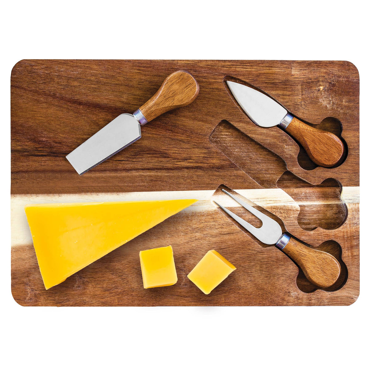 Totally Bamboo - TB Home Acacia Wood Cheese Board Set for Charcuterie