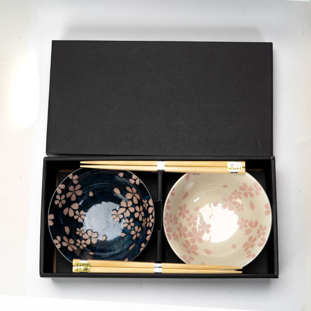 Urban Tokyo - 2 Piece Tayo 5"D Bowl Gift Set Hasui Sakura Cherry Blossoms